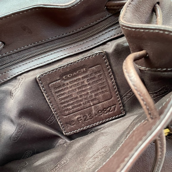 COACH legacy Hamptons backpack chestnut brown soft leather medium vgc - Picture 11 of 14